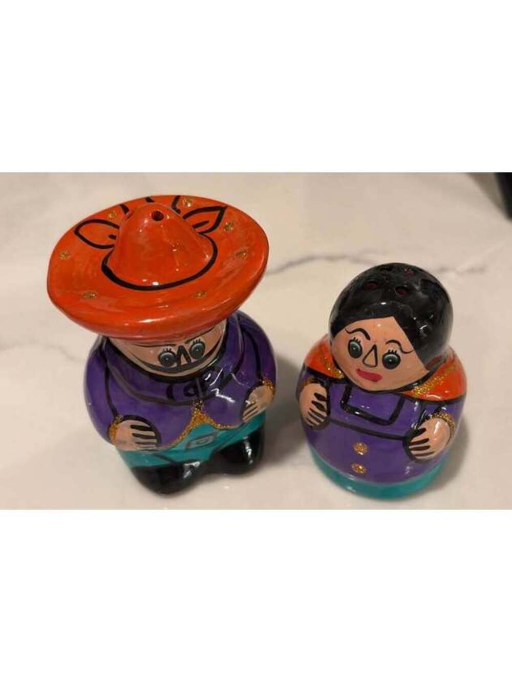 Vintage Mexican Siesta Salt and Pepper Shakers